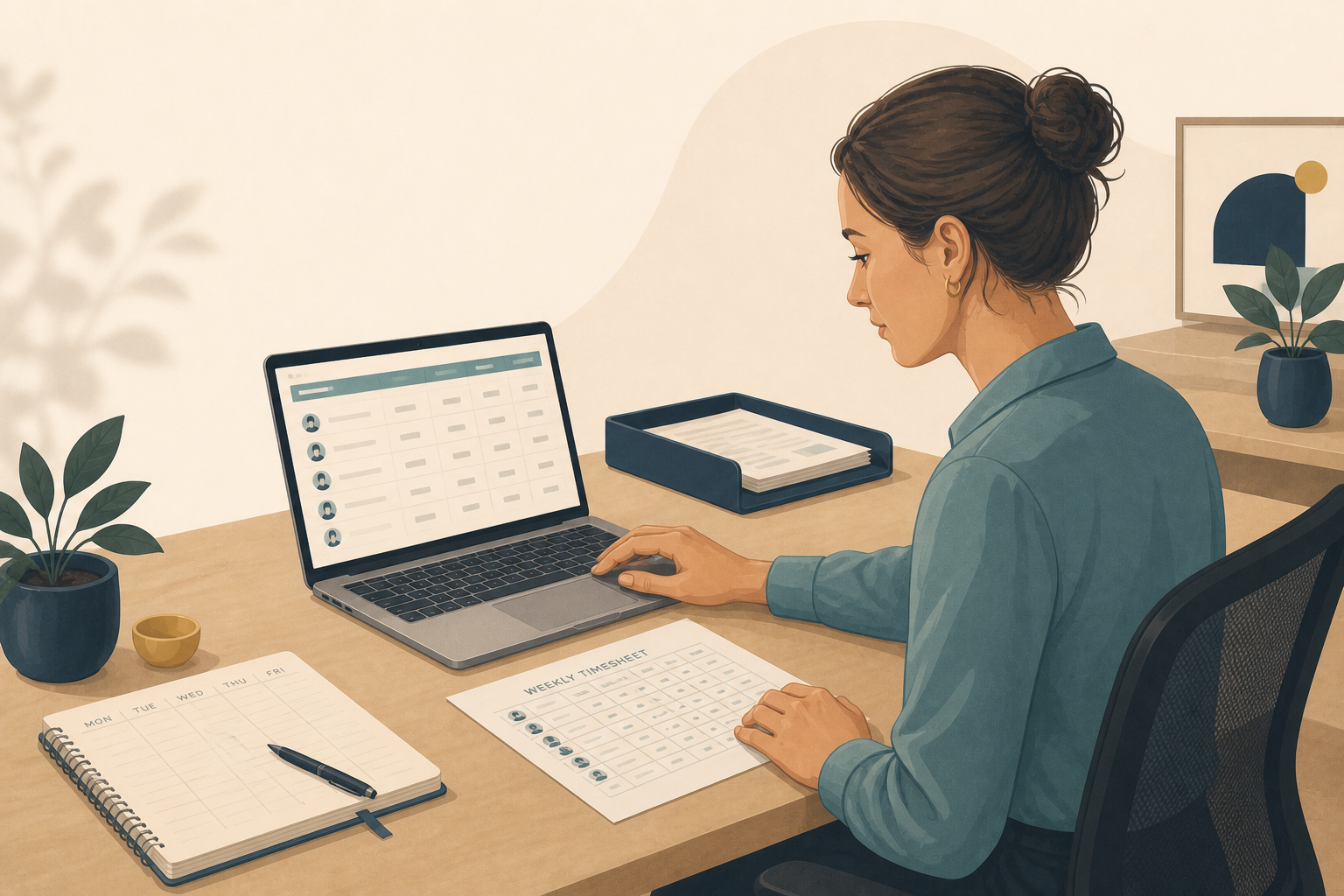 Illustration representing finance operations for a private business